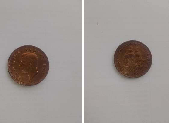 Old coin South africa 1948 1D