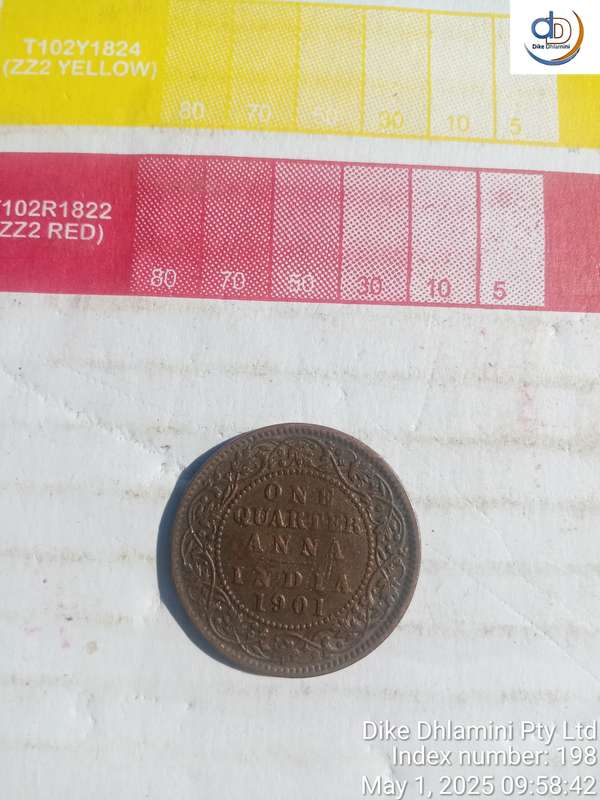Victoria empress 1901 one quarter anna india