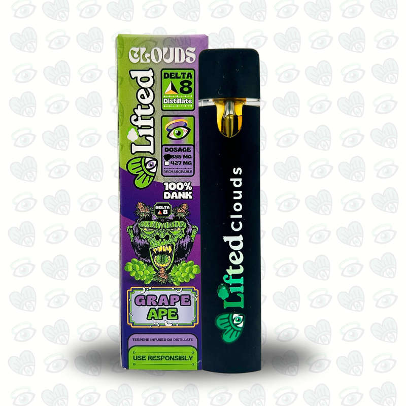 D8 Disposable Vape Grape Ape 1ml (Indica)