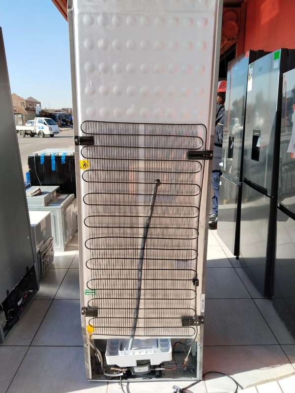 DEFY 350L BOTTOM FRIDGE FREEZER METALLIC