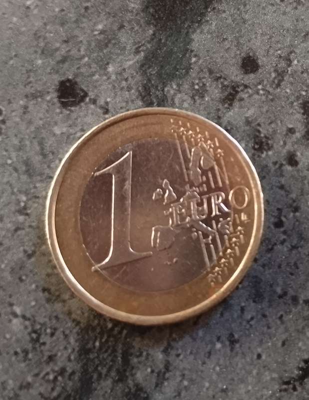 1 Euro Coin Germany 2002 J - Rare Minting Error