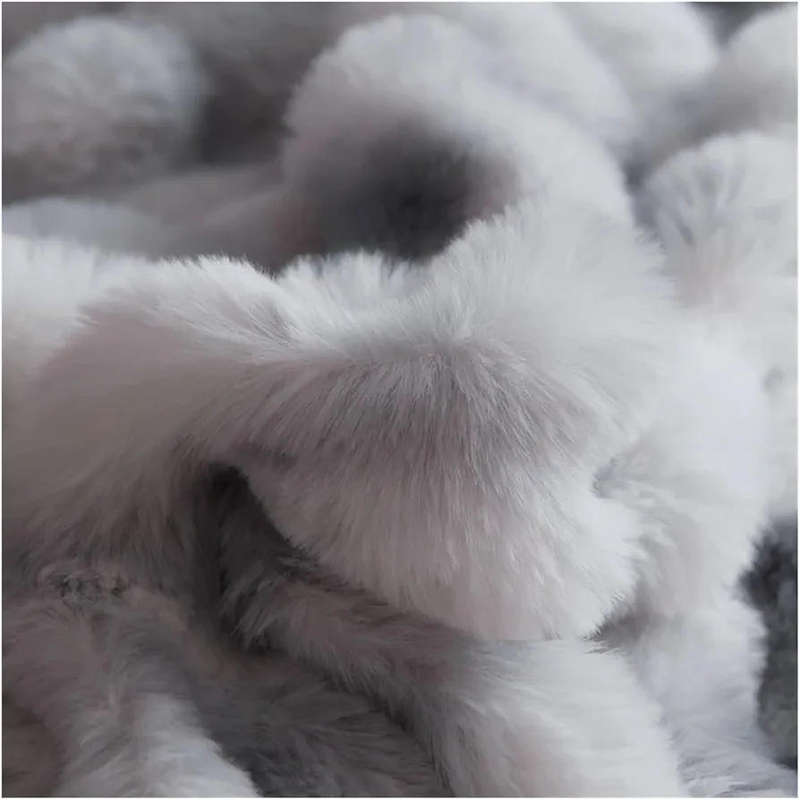 (Not Cheap, Low Quality or Copied)see description Faux Rabbit Fur Fleece Blanket 200x230. Grey