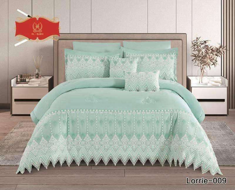 6pc Egyptian Cotton Duvet Cover Set Green king