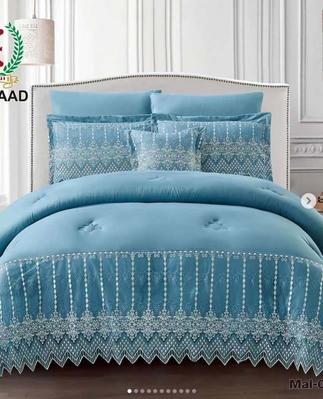 6pc Egyptian Cotton Duvet Cover Set Grey King