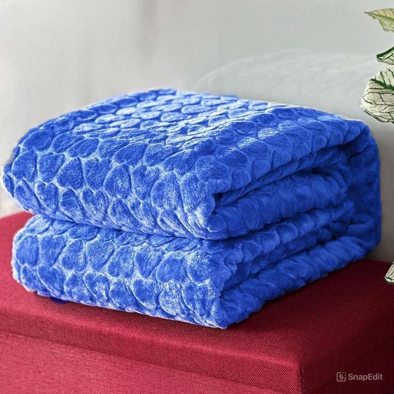 Super Queen Plush Blanket Blue