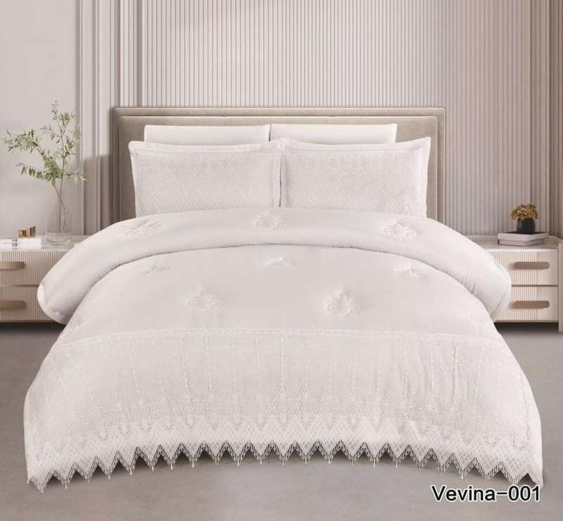 6pc Egyptian Cotton Duvet Cover Set White king