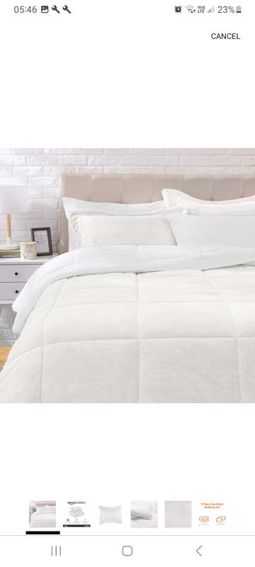 5pc Sherpa Velvet Fleece Comforter Set white Super Queen to King