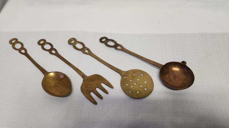 Vintage Brass Kitchen Utensils