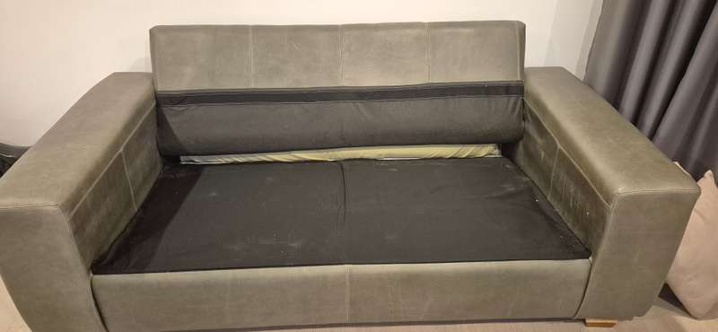 Karoo Leather Sleeper Couch