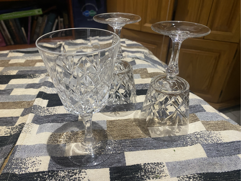 Crystal Glass set with 2x Decanters