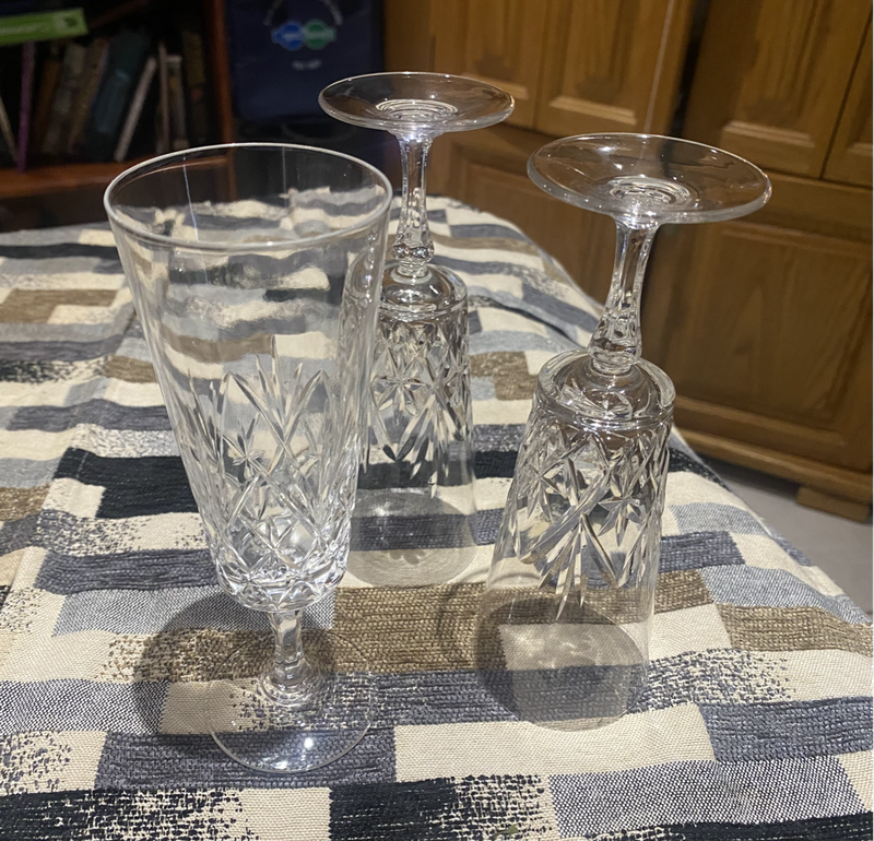 Crystal Glass set with 2x Decanters