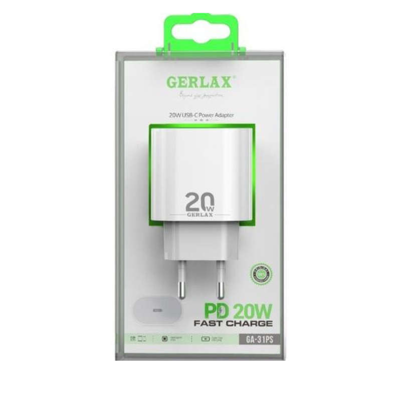 Gerlax PD 20W Fast Charger Adapter  Powerful Performance For Ultra-Fast Charging