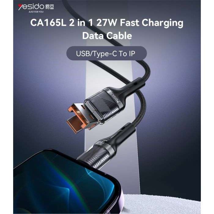 Yesido CAI65L 2 IN 1 Lightning Fast Charger/ Data Cable