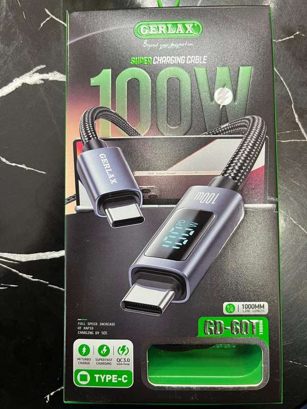 Gerlax 100w  Super Fast Type -C  To Type C Cable