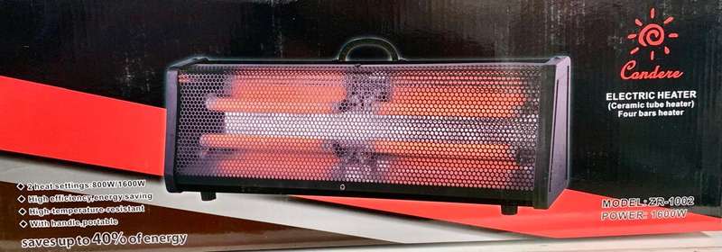 ELECTRIC HEATER (ceramic tube - four bars) ZR-1002 - 1600W