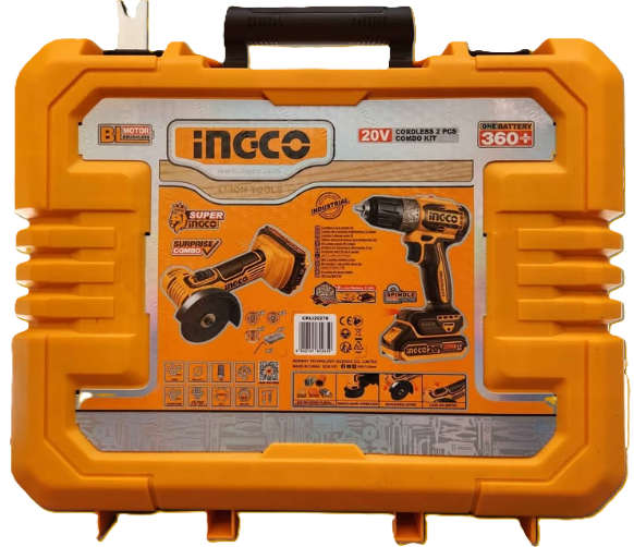 Cordless Drill & Grinder Ingco Set 5 Pcs (Save -19%).