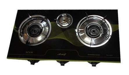 THREE BURNER GLASS STOVE (GAS) RH-3001