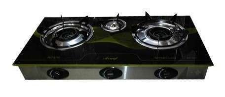 THREE BURNER GLASS STOVE (GAS) RH-3001