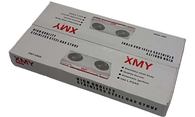 XMY S/STEEL GAS STOVE 2 BURNER   XMY-6868