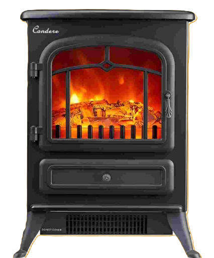 CONDERE Electric Heater ZR-8002, Freestanding Electric Fireplace Heater