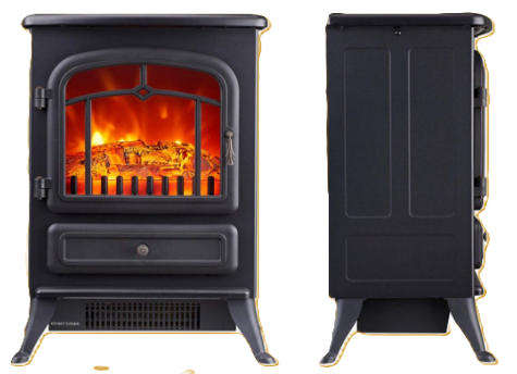 CONDERE Electric Heater ZR-8002, Freestanding Electric Fireplace Heater
