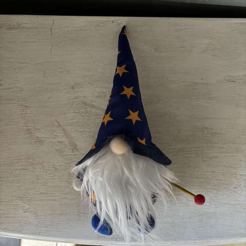 Wizard Plush blue and white plush with wand