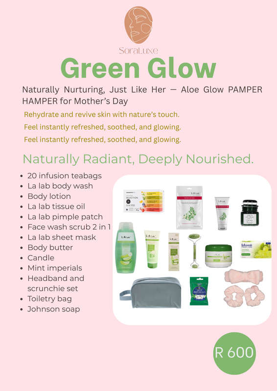 Green Glow - 13-Piece Mother's Day Pamper Gift Set | Refresh & Rejuvenate Self-Care Bundle