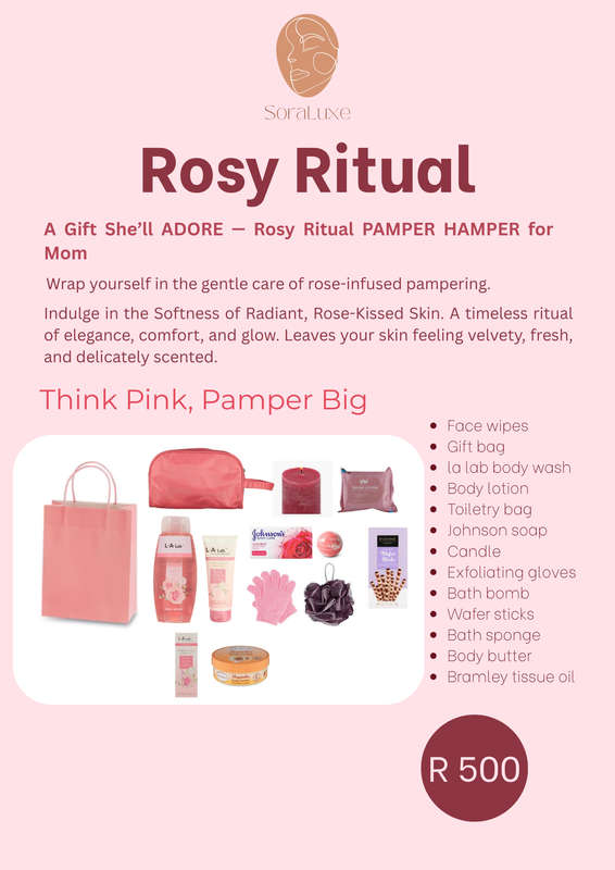 Rosy Rituals 13-Piece Pamper Gift Set  Luxurious Self-Care Hamper with Scented Bath & Body Essentia