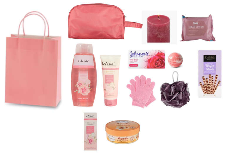 Rosy Rituals 13-Piece Pamper Gift Set  Luxurious Self-Care Hamper with Scented Bath & Body Essentia