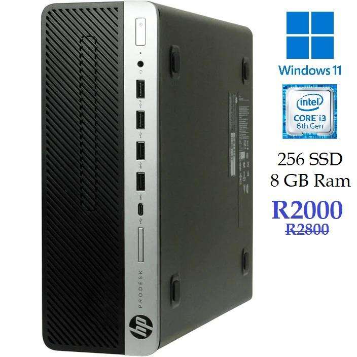 HP PRODESK 600 G3 SFF CORE i3 6 Gen 2.8 GHZ 8 GB RAM 256 GB SSD WINDOWS 11 PRO