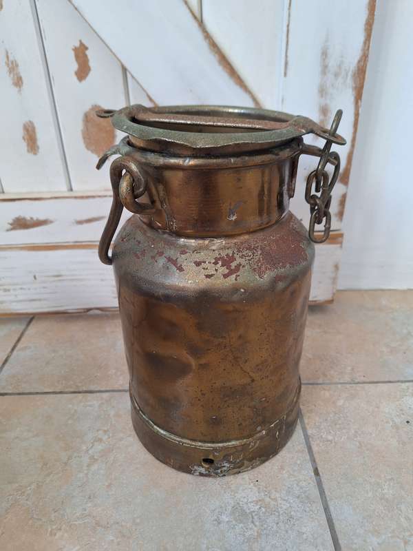 Copper milk can
