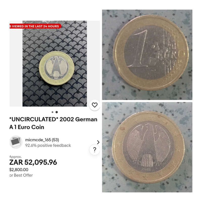 2002 German A 1 Euro coin