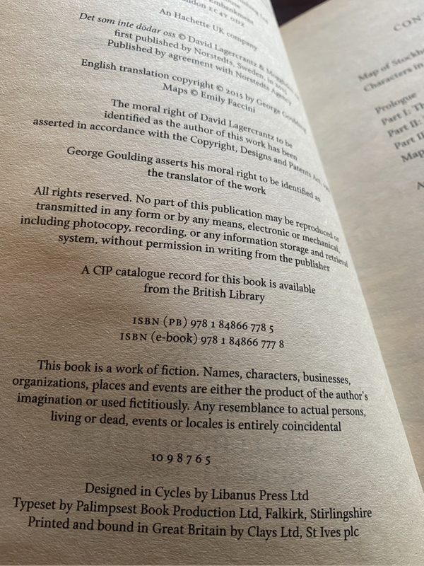 The Girl in the Spiders Web by David Lagercrantz