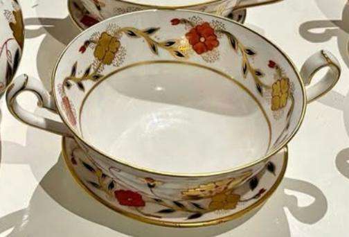 Royal Crown Derby Soup Bowls with saucers (16) Sold as SET