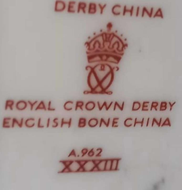Royal Crown Derby Soup Bowls with saucers (16) Sold as SET