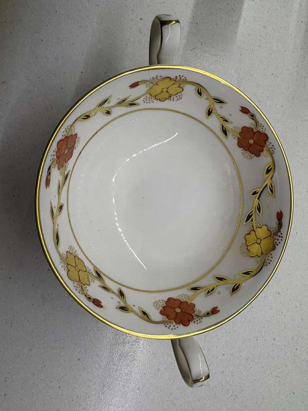 Royal Crown Derby Soup Bowls with saucers (16) Sold as SET