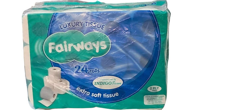 FAIRWAYS  24 PACK 300 SHEETS 2 PLY TOILET PAPER
