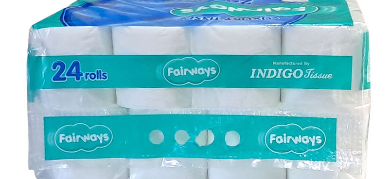FAIRWAYS  24 PACK 300 SHEETS 2 PLY TOILET PAPER