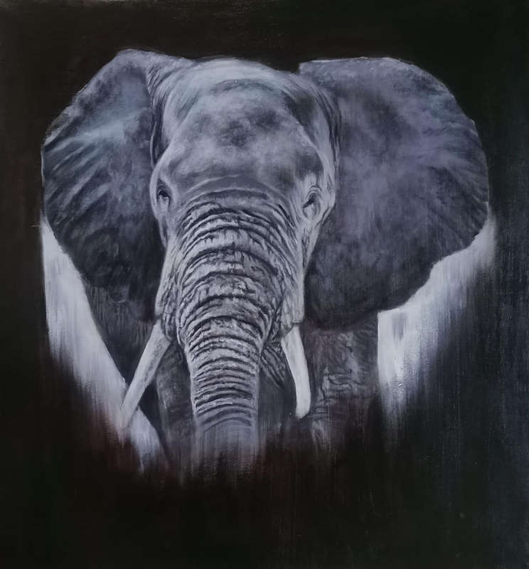 Original painting of elephant