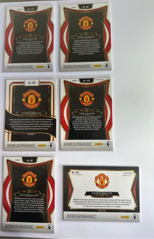 2024-2025 Panini Select Manchester United Bundle - Inserts, Base, Mezzanine