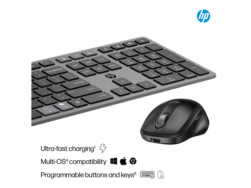 HP 725 Rechargable Wireless Keyboard and Mouse Combo