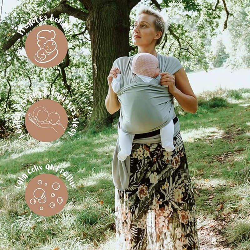 Baby Sling Wrap Newborn to Toddler Carrier, Stretchy Baby Wraps
