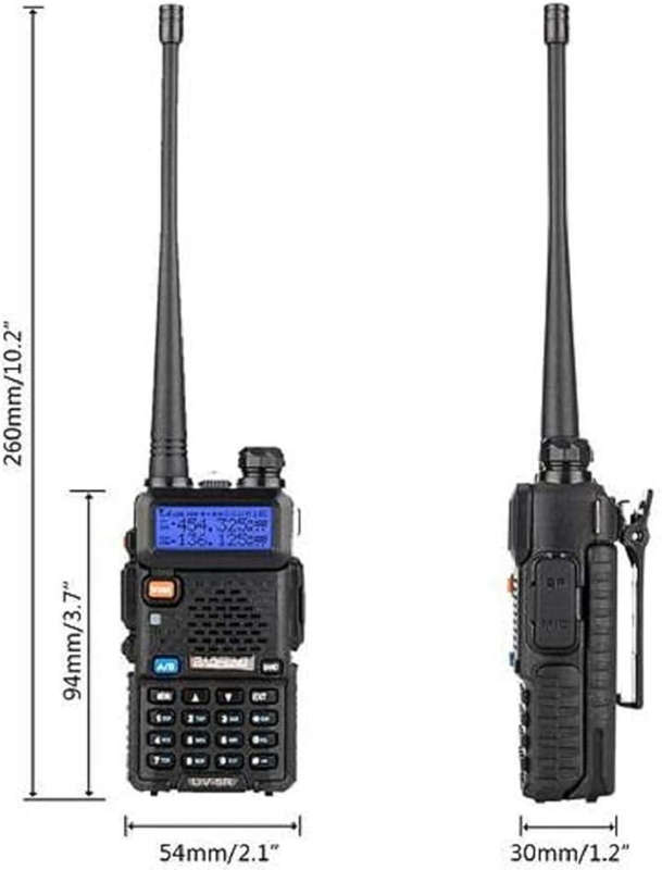 UV-5R Ham Dual Band Two Way Radio 144-148/420-450Mhz,Nicama W T 1800mAh Li-ion Battery (2 Pack)