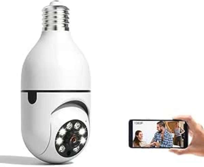 Nicoone Light Bulb Security Camera,1080P Wireless Light Bulb Camera WiFi Outdoor