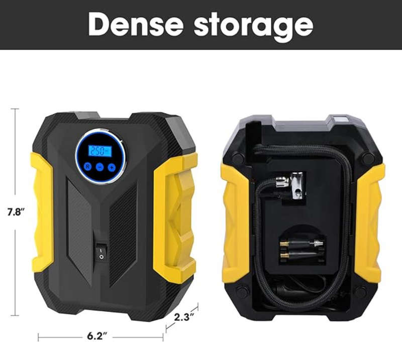 Compressor for Car Auto Pump Portable Tire Inflator with LED Light DC 12V