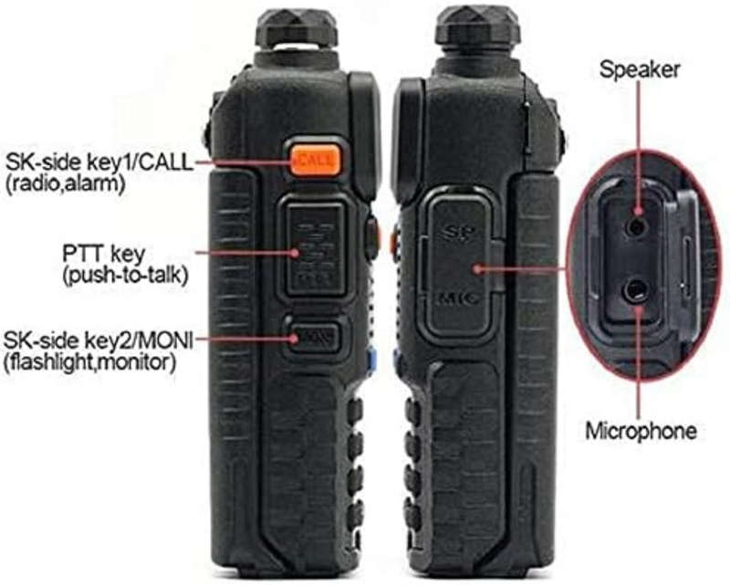 UV-5R Ham Dual Band Two Way Radio 144-148/420-450Mhz,Nicama W T 1800mAh Li-ion Battery (2 Pack)