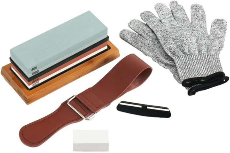 ALANES Knife Sharpener Whetstone 7 Piece Professional Whetstone Knife