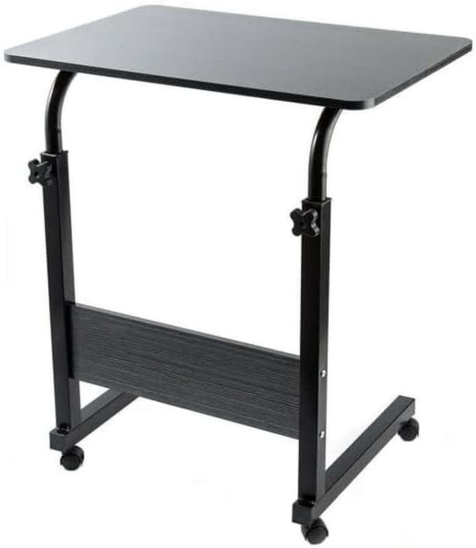 Transfigure Multifunctional Adjustable Computer Desk Table & Bedside Table With Wheels (Black)