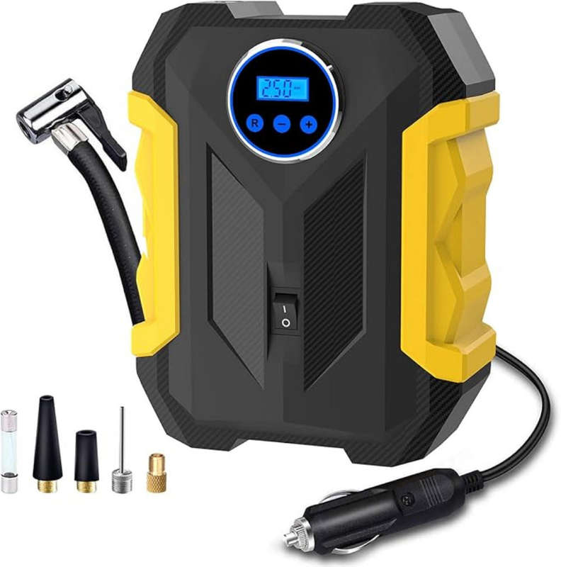 Compressor for Car Auto Pump Portable Tire Inflator with LED Light DC 12V