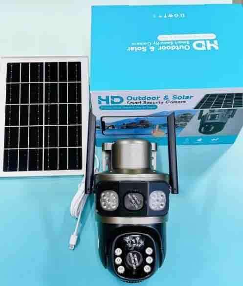 4G Solar ptz two eyes camera